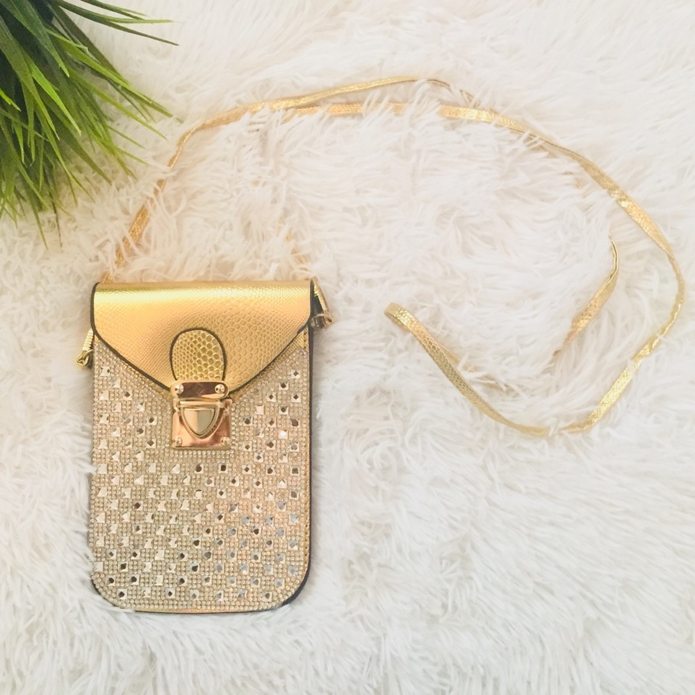 New Crossover Purse Gold Rhinestones💎😀☀️
